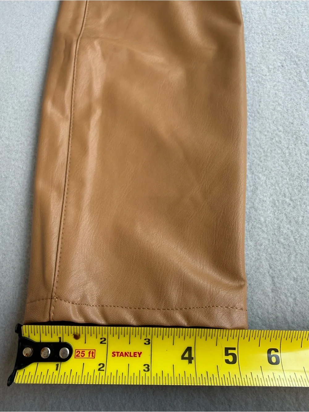 Veronica Beard Maera Extra High Rise Skinny Faux Leather Pants Sz 28/6 Brown
